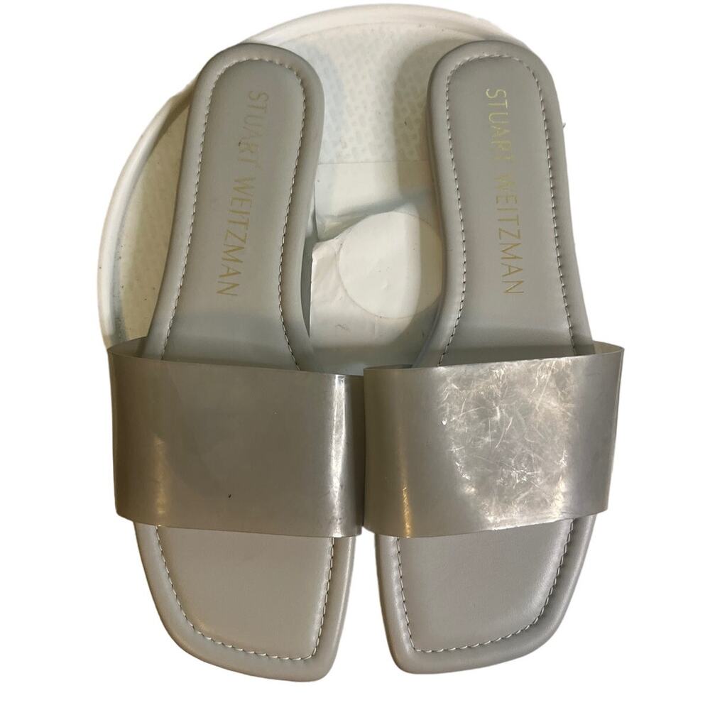 Stuart Weitzman Women's Summer Flat Sandals  in Perla Sz 9.5